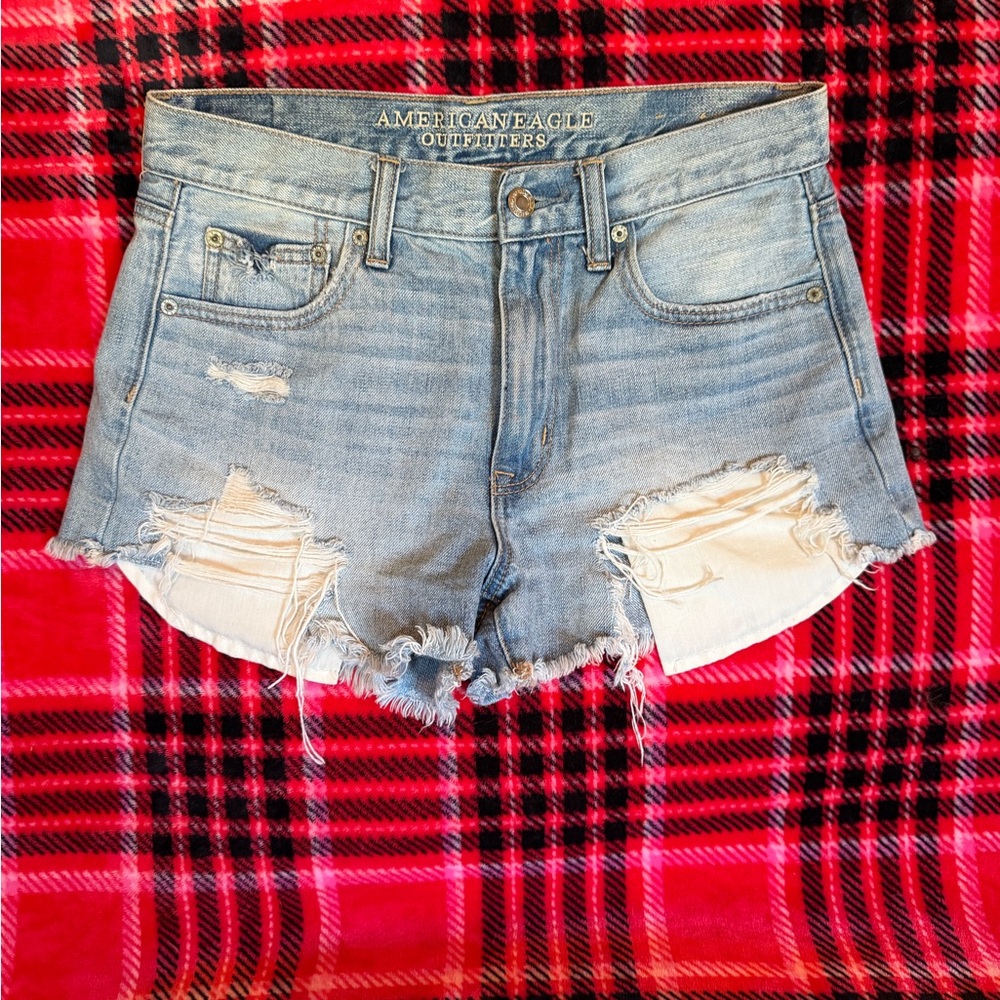 American Eagle Outfitters Light Blue Denim Jean Shorts